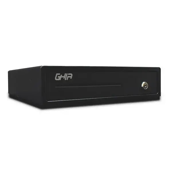 CAJON DE DINERO GHIA GCD481 / ACERO / 4 BILLETES / 8 MONEDAS / RJ11 / NEGRO - Digital Rabbit