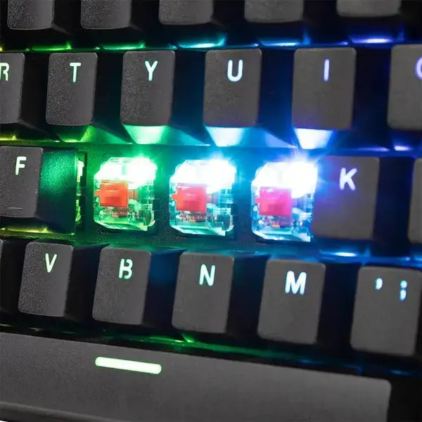 TECLADO MECANICO OCELOT GAMING OK-TKL2 / SWITCH ROJO / FULL RGB / 88 TECLAS / ANTHIGOSTING / USB / COLOR NEGRO - Digital Rabbit