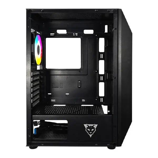 GABINETE OCELOT GAMING POLYGON-E5 / MID TOWER / ATX / PANEL LATERAL DE CRISTAL TEMPLADO Y FRONTAL EN MESH / INCLUYE 4 VENTILADORES / ENFRIAMIENTO LIQUIDO HASTA 240MM / GPU HASTA 295MM / COLOR NEGRO - Digital Rabbit