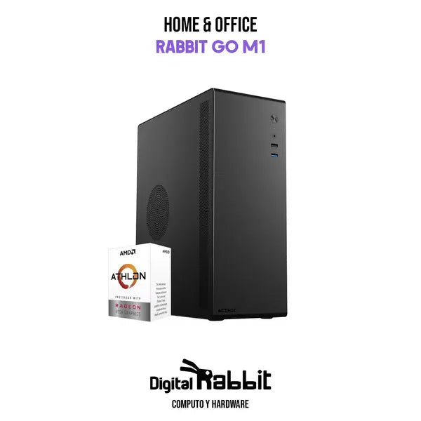 COMPUTADORA RABBIT GO M1 / AMD ATHLON 3000G / RADEON VEGA 3 / 8GB RAM / 120GB SSD / PSU 450W - Digital Rabbit