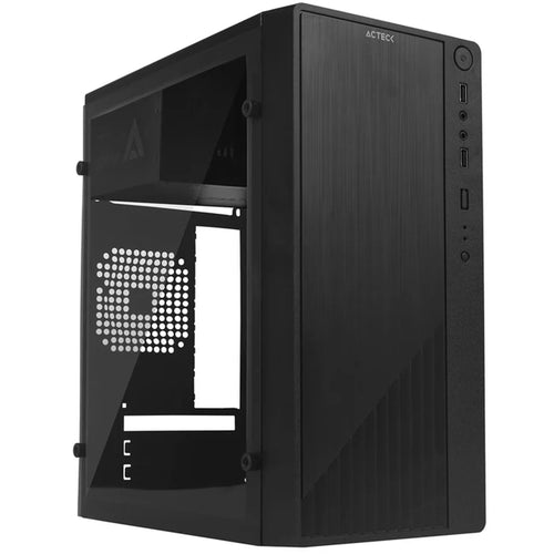 GABINETE ACTECK KIOTO GC220 / MICRO ATX SLIM / MICRO ATX / MINI ITX / FUENTE 500W / PANEL ACRILICO / METAL / NEGRO / AC-933063 - Digital Rabbit