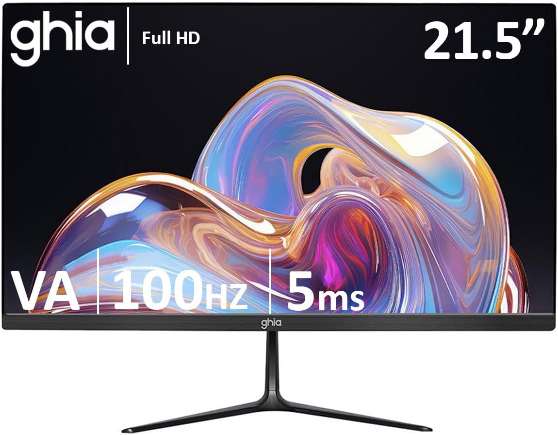 MONITOR GHIA / LED 21.5"/ 1920x1080 / FULL HD / 100HZ / HDMI / NEGRO /