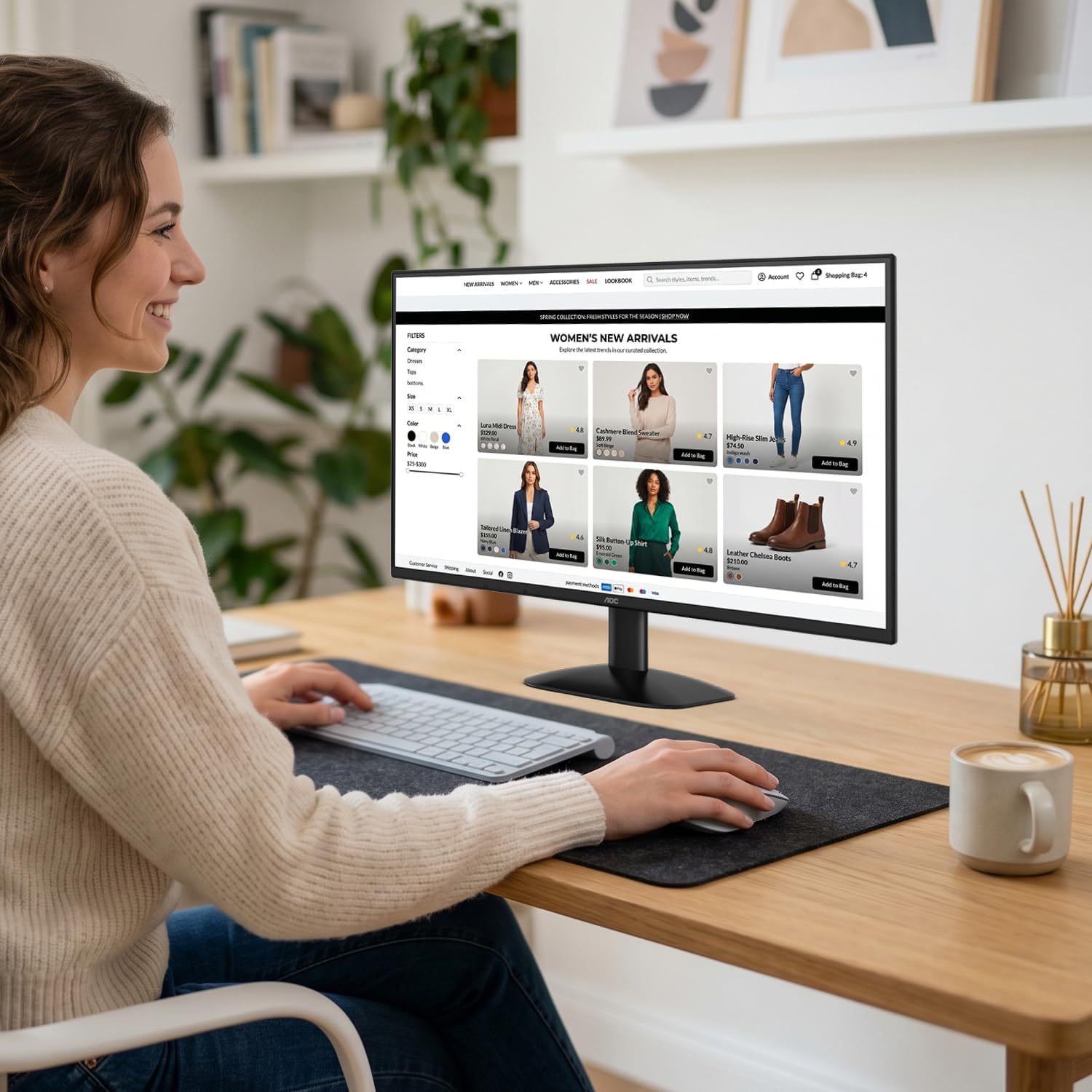MONITOR LED AOC 27B35H3 | 27 PULGADAS | PANEL IPS | FULL HD 1920 X 1080 | 120HZ | 1MS | 16:9 | HDMI | VGA | VESA 100 X 100 MM | 300 CD/M² | NEGRO | 27B35H3