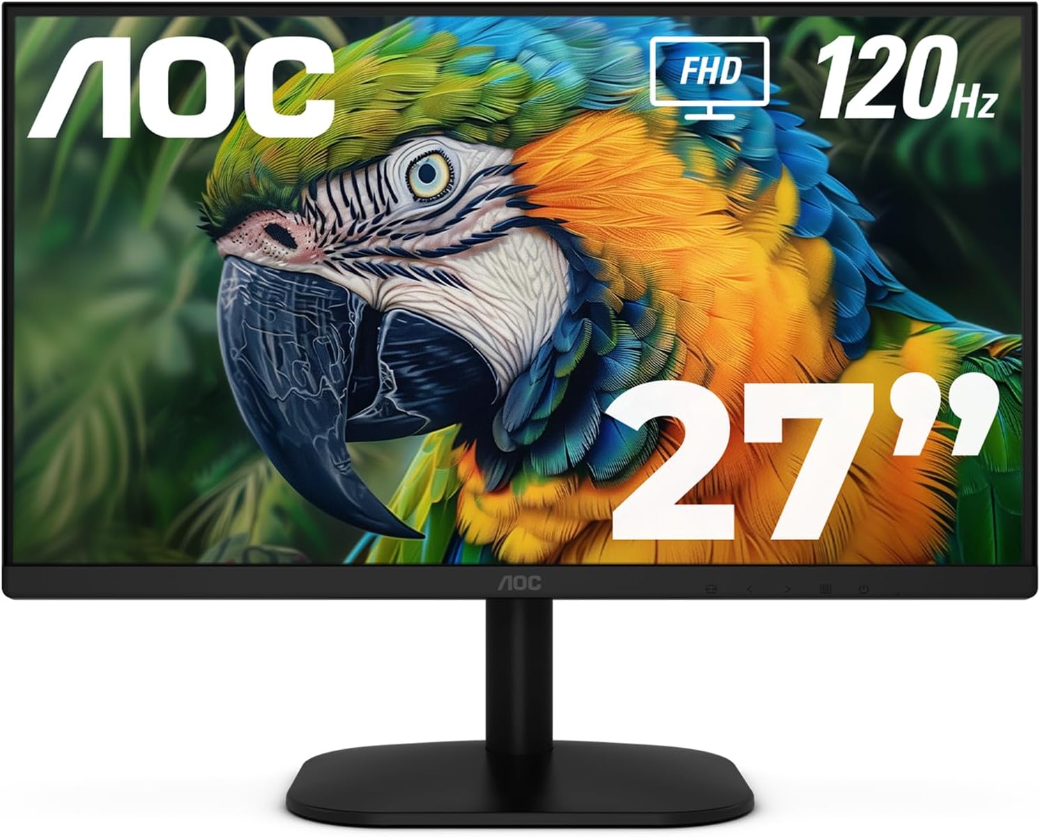 MONITOR LED AOC 27B35H3 | 27 PULGADAS | PANEL IPS | FULL HD 1920 X 1080 | 120HZ | 1MS | 16:9 | HDMI | VGA | VESA 100 X 100 MM | 300 CD/M² | NEGRO | 27B35H3