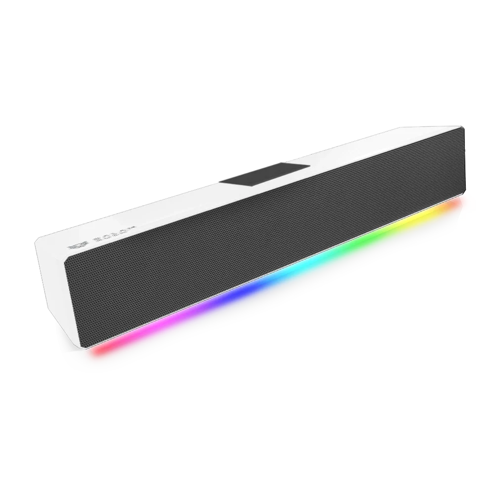 BOCINA GAMER BALAM RUSH GLIMM BAR BG585 / INALAMBRICA / BLUETOOTH - CONEXION TWS 3.5 MM / RADIO FM - TF / SONIDO ESTEREO / 10 W / RECARGABLE / ILUMINACION LED