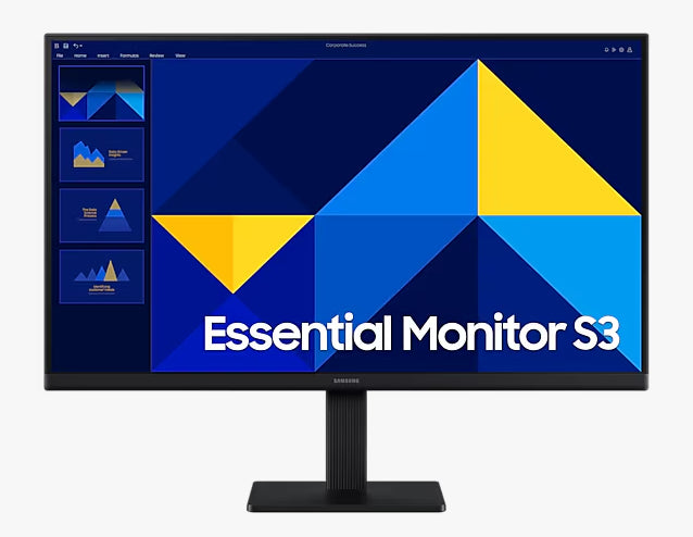 MONITOR SAMSUNG S3 S30GD ESSENTIAL | 24 PULGADAS | IPS | FULL HD 1920 X 1080 | PLANO | 100HZ | HDMI | D-SUB | NEGRO | LS24D300GALXZX