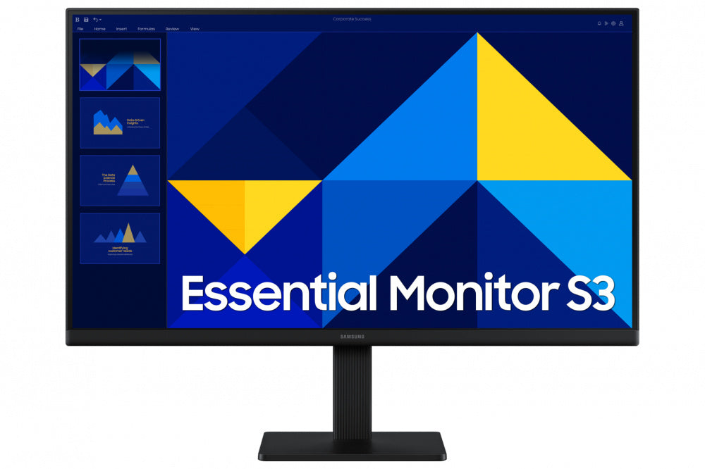 MONITOR SAMSUNG S3 S30GD ESSENTIAL | 24 PULGADAS | IPS | FULL HD 1920 X 1080 | PLANO | 100HZ | HDMI | D-SUB | NEGRO | LS24D300GALXZX