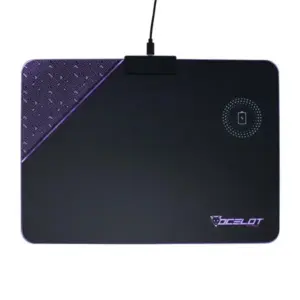 MOUSEPAD OCELOT GAMING RGB OMPR01 / CARGA INALÁMBRICA PARA SMARTHPHONES / CONEXIÓN USB PLUG AND PLAY