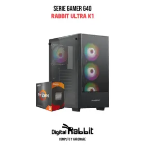 COMPUTADORA RABBIT ULTRA K1 \ AMD RYZEN 5 5500 \ RTX 3060 12 GB \ 16 GB RAM \ 1TB SSD M.2 NVME \ PSU 650W 80+ GOLD