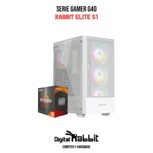 COMPUTADORA RABBIT ELITE S1 / AMD RYZEN 5 4500 / RX 6600 8GB / 16 GB RAM / 1 TB SSD / PSU 550W 80+ BRONZE
