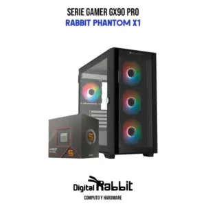 COMPUTADORA RABBIT PHANTOM X1 / AMD RYZEN 5 5600X / RX 6750 XT 12 GB / 32 GB RAM / 1 TB SSD / PSU 650W 80+ GOLD