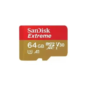 MEMORIA SANDISK MICRO SDXC 64GB EXTREME 170MB / S 4K CLASE 10 A2 V30 C / ADAPTADOR