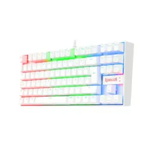 TECLADO GAMING REDRAGON KUMARA K552 / MECÁNICO 80% TKL / ALÁMBRICO / SWITCH BLUE / RGB / BLANCO / ESPAÑOL