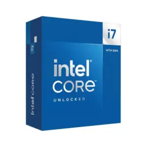 CPU INTEL CORE I7-14700KF S-1700 14A GEN / HASTA 5.6 GHZ / CACHE 33MB / 20 CORES (8P+12E) / SIN GRAFICOS / SIN DISIPADOR