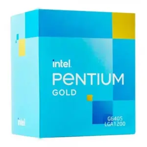 CPU INTEL PENTIUM GOLD G6405 S-1200 10A GEN / 4.1 GHZ / CACHE 4MB / 2 CORES GRAFICOS UHD 610 / CON DISIPADOR