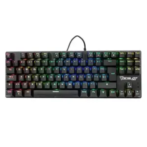 TECLADO MECANICO OCELOT GAMING OK-TKL2 / SWITCH ROJO / FULL RGB / 88 TECLAS / ANTHIGOSTING / USB / COLOR NEGRO