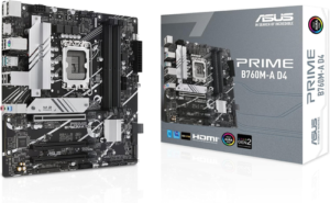 MB ASUS B760 PRIME B760M-A D4 INTEL / 12 Y 13 GEN / LGA 1700 / MATX / DDR4 / 2X M.2 / DISPLAYPORT / DUAL HDMI / SATA 6 GBPS Y AURA SYNC