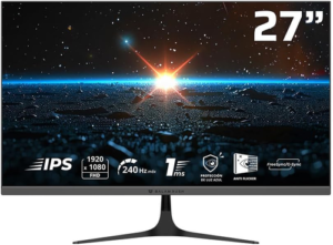 MONITOR GAMER / BALAM RUSH / COSMOS EDGE MCE27P / 27 PULG / PLANO / IPS / 240 HZ / 1 MS / BOCINAS DE 3W / AJUSTE DE INCLINACION / NEGRO / BR-944120